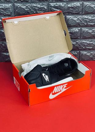 Nike хайтопы подростковые черные с белой подошвой размеры 35-419 фото
