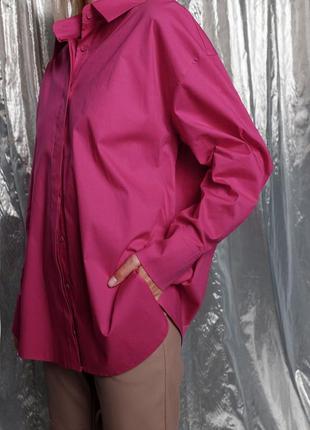 Женская классическая коттоновая блуза свободного кроя, базовая стильная легкая повседневная блуза