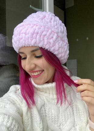 Зимняя шапка ручной работы