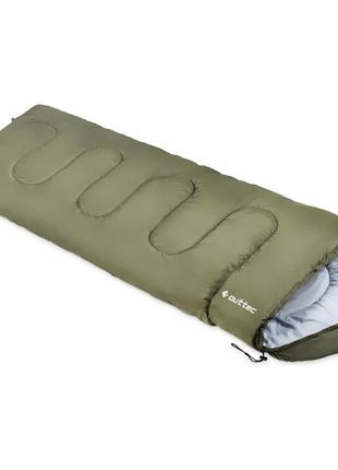 Спальный мешок одеяло outtec с капюшоном хаки
