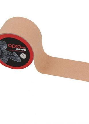 Кінезіологічний тейп oprotec kinesiology tape tec57544 бежевий 5см*5м