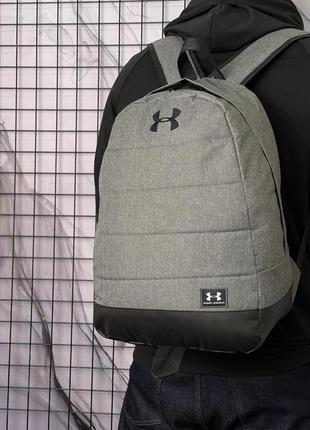 Міський рюкзак сірий under armour чорне лого5 фото