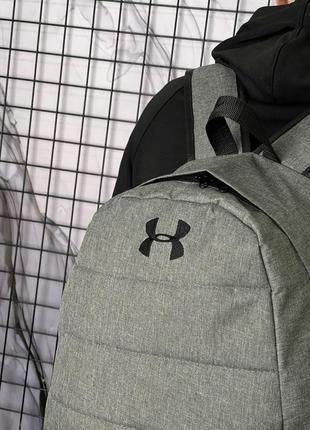 Міський рюкзак сірий under armour чорне лого7 фото