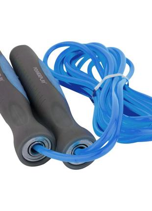 Скакалка powerplay 4204 classic jump rope блакитна (2,7m.)2 фото