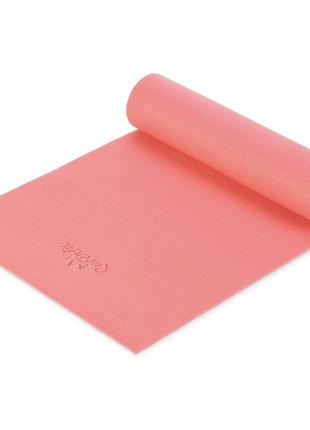 Килимок (мат) для фітнесу та йоги queenfit 0,5 см темно-рожевий