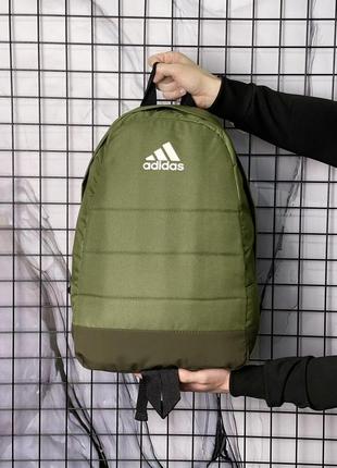 Міський рюкзак хакі adidas біле лого3 фото