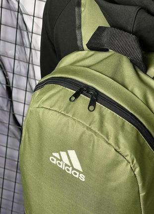 Міський рюкзак хакі adidas біле лого9 фото