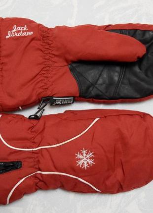 Гірськолижні рукавички з шкірою на долоньках insulation extreme isolation рукавиці jack jordan