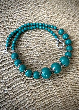 Намисто колір зелений2 фото