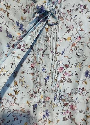 Сукня міні квітковий принт з бантом2 фото