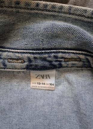 Джинсовая рубашка zara 164 см на мальчика 13-14 лет2 фото