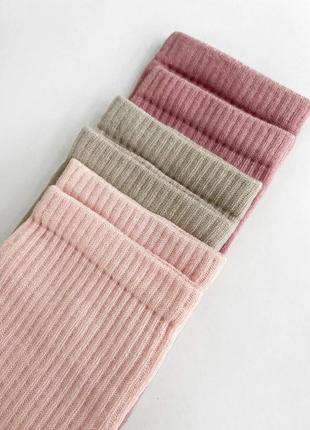 Набор носки-гольфы (розовые, пудровые, бежевые)3 фото
