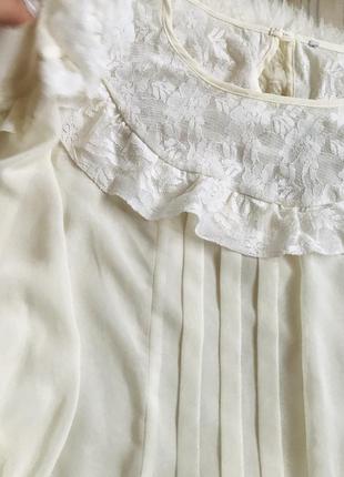 Красивая нежная женственная блуза с рюшами и кружевом 🤩2 фото