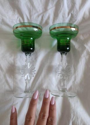 Подсвечники гусь хрустальный