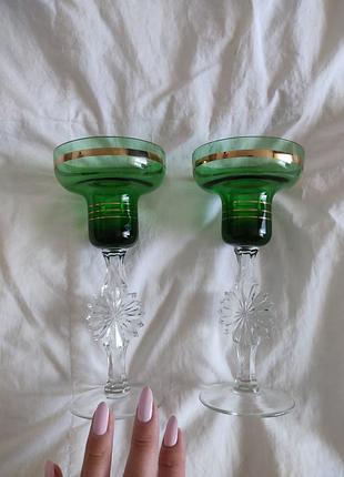 Подсвечники гусь хрустальный