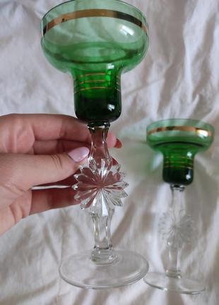 Подсвечники гусь хрустальный