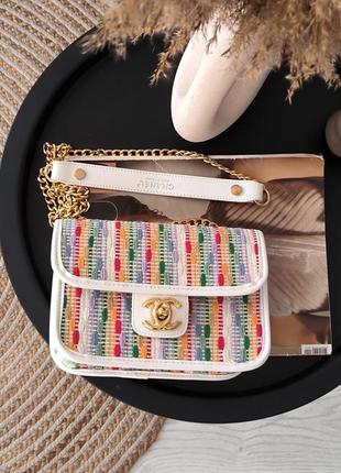👜 chanel woven textile colorful1 фото