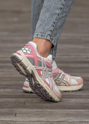 Женские кроссовки asics gel-kahana beige pink4 фото