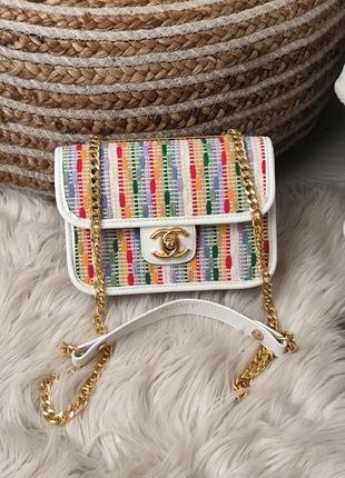 👜 chanel woven textile colorful4 фото