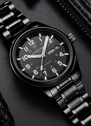 Годинник чоловічий carnival black jack наручний годинник чоловічий класичний годинник кварцовий годинник6 фото