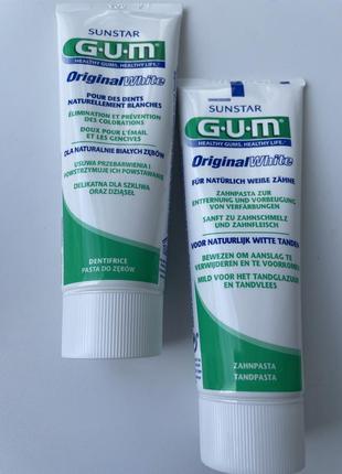 Зубная отбеливающая паста gum original white, 75 мл