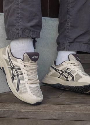 Мужские кроссовки asics gel connected 4 beige brown6 фото