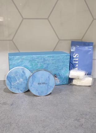 Кушон+пудра тон 01 класа люкс su:m37 water-full cc cushion perfect finish