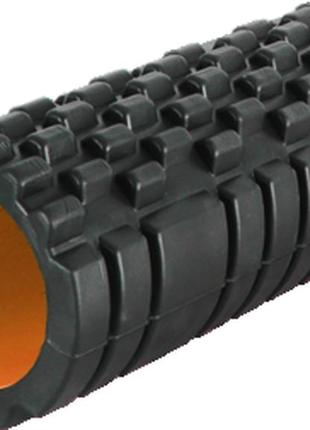 Масажний ролик (роллер) power system ps-4050 fitness foam roller black/orange (33x15см.)