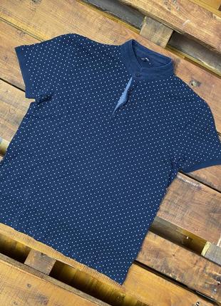Мужская футболка в горошек lc waikiki (эл си вайкики мрр идеал оригинал сине-белая)