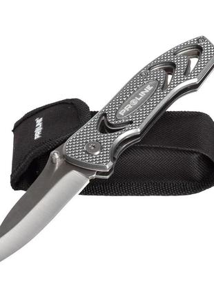 Нож складной 160мм универсальный, вес 110гр, ручка алюминиевая, чехол  proline 30040