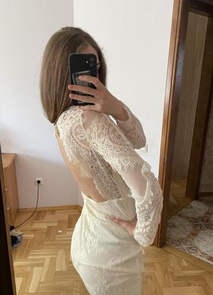 Платье/платье белое кружево свадебное ажурное3 фото