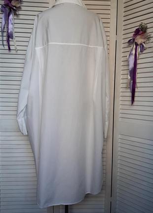 Шикарне плаття сорочка з довгими рукавами з попліну, оверсайз zara6 фото