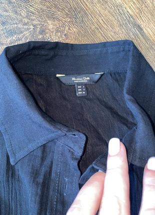 Чорна базова сорочка з карманами рубашка карго massimo dutti чёрная рубашка блуза рубашка с поплина3 фото