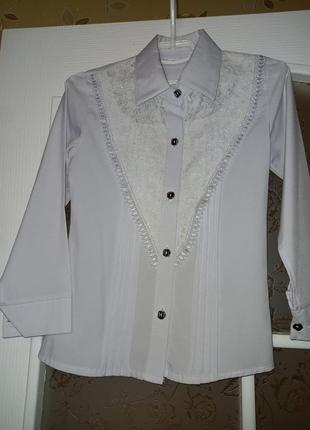 Блузка школьная, рубашка, рубашка для девочки1 фото