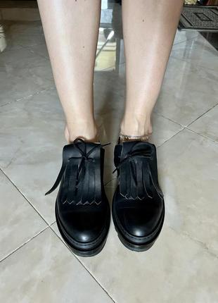 Шкіряні черевики лофери дербі gino rossi2 фото
