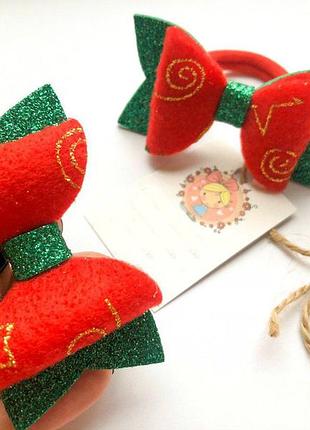 Резинки-бантики на голову hand made