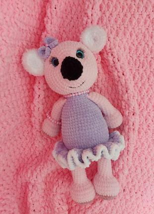Коала плюшевая 42 см ручной работы вязаная игрушка