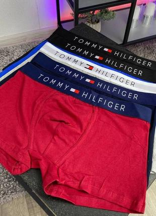 Мужской набор турсов 3шт  томми хилфигер  трусы tommy hilfiger5 фото