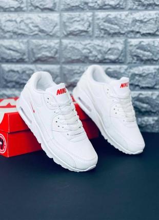 Nike air max 90 кроссовки белые женские/ подростковые размеры 36-41 мужские 41-45