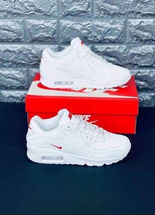 Nike air max 90 кроссовки белые женские/ подростковые размеры 36-41 мужские 41-456 фото