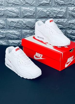 Nike air max 90 кроссовки белые женские/ подростковые размеры 36-41 мужские 41-455 фото