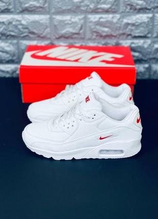 Nike air max 90 кроссовки белые женские/ подростковые размеры 36-41 мужские 41-457 фото