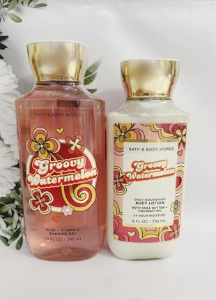 Набор лосьон + гель groovy watermelon от bath and body works