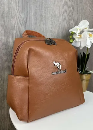 Модний жіночий рюкзак із кенгуру, жіночий міні рюкзачок портфель на плече екошкіра якісний (706)