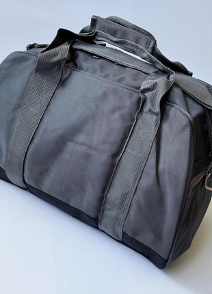 Дорожная сумка серая спортивная из полиэстра средняя через плечо tongsheng4 фото