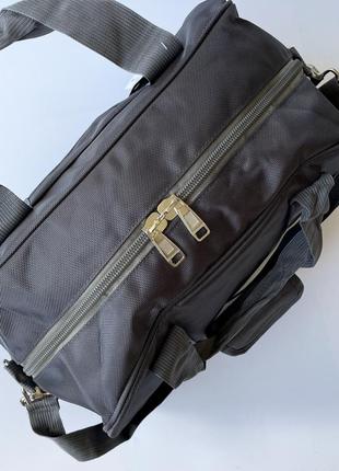 Дорожная сумка серая спортивная из полиэстра средняя через плечо tongsheng7 фото