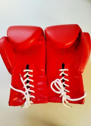 Перчатки боксерские професиональные на шнуровке vnm 8-12 oz7 фото