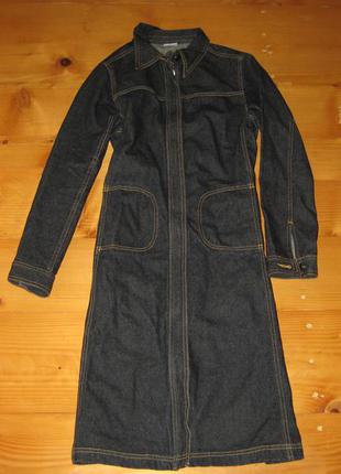 Джинсовий кардиган .длинная куртка бренд недорого 10-12 размер