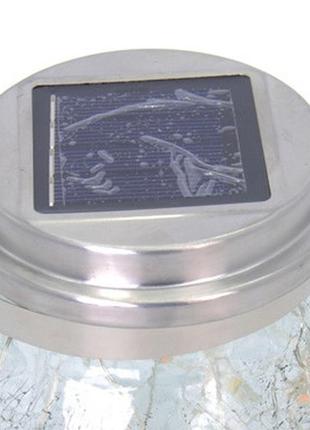 Світильник нічник від сонячної батареї вуличний підвісний лампа банка зі світлячками