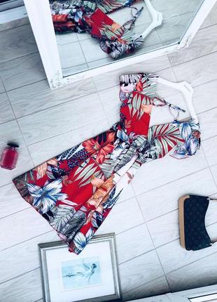 Сукня міді в квітковий принт